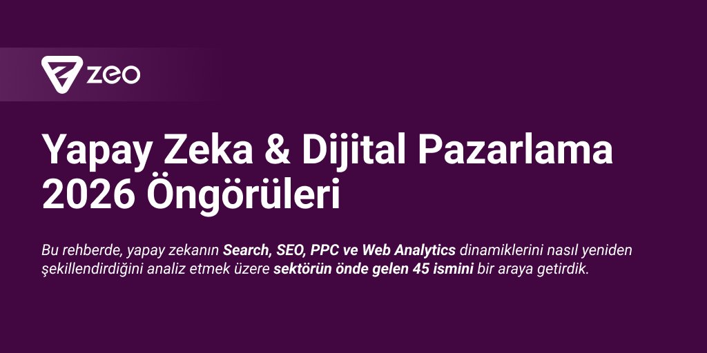 🚀 45 global uzman, tek bir e-kitap! 

📊 SEO’nun yerini dahil edilme optimizasyonu alıyor, çünkü artık sıralama almak değil, yapay zeka tarafından önerilmek ön planda.

🌟 Markanızı bu büyük dönüşüme hazırlayacak 2026 stratejilerini, profesyonellerin deneyimlerinden keşfetmek