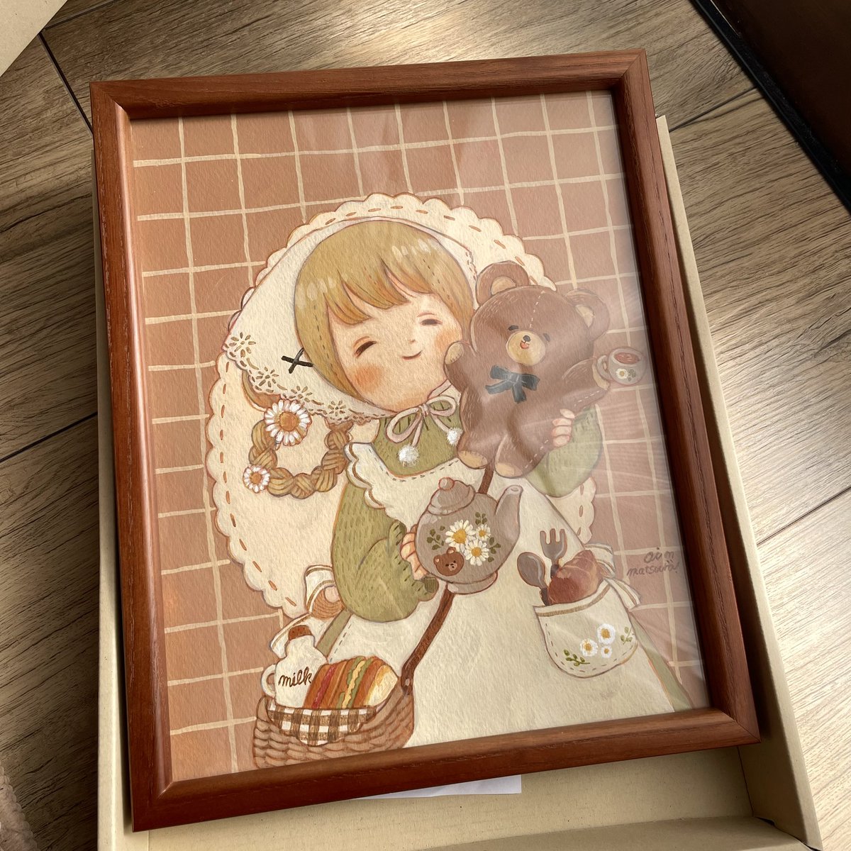 明日2/13の21時に、こちらの新作の原画をonline shopに並べます