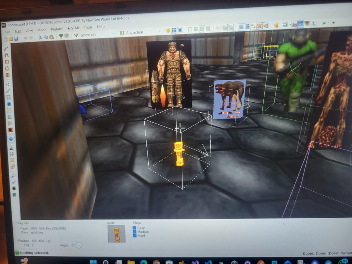 OASISWEB4's tweet image. GMMM
Inside look at progress on ODOOM - 
Placing the first Golden Key inside the map editor - which will be tokenised, and used to unlock a door inside of OQUAKE. By linking game worlds, the original vision of the metaverse (not the co-opted version) is becoming reality.