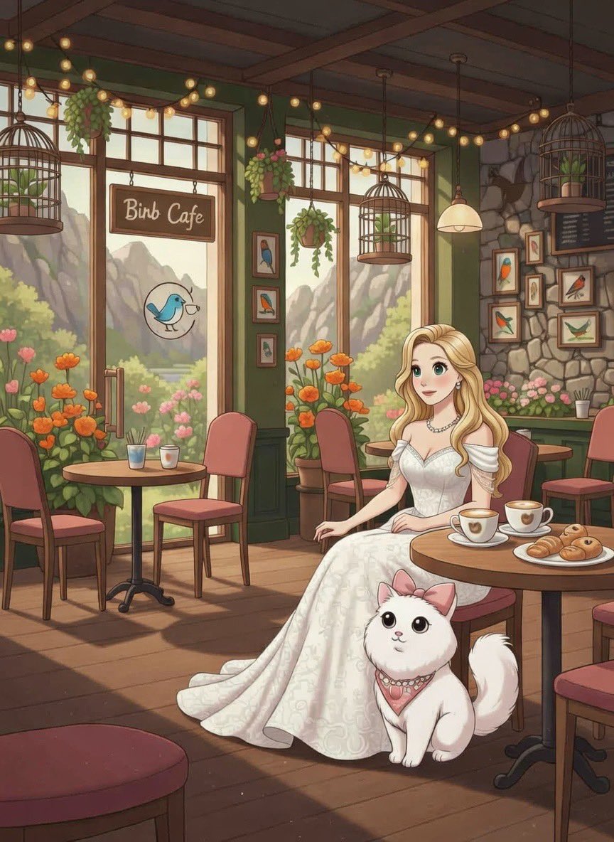 Good Morning ☀️ Happy Thursday ☕️ 

Starting the day where the coffee is warm, the flowers are blooming, and the company is purr-fect 🐈 

May your coffee be strong &amp; your morning be as peaceful as this 🌸