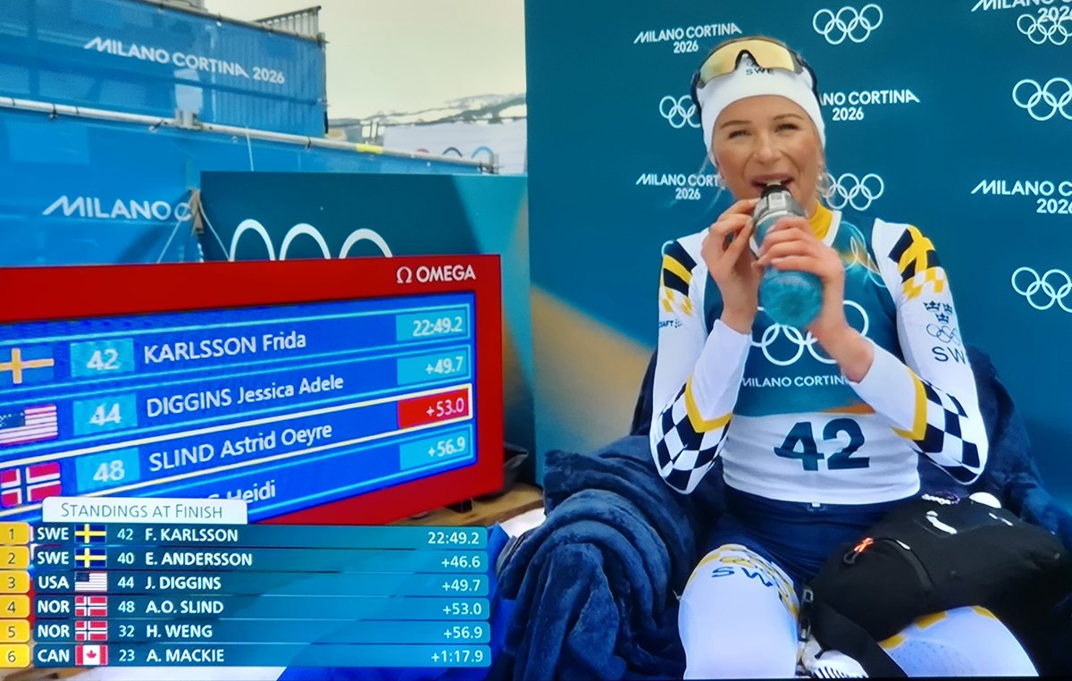 bergkvist0's tweet photo. Whoohoo! 🇸🇪Vi tar en dubbel! OOOOSSS GUUULD🥇 till Frida Karlsson och silvret🥈 till Ebba Andersson!👏👏👏 #osguld2026 #ossilver #Sverige #sweskiteamxc https://t.co/oRiIV8dTVZ
