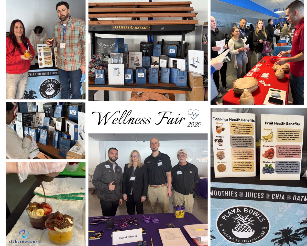 TN_Careers's tweet image. Our Wellness Fair featured health screenings, benefits information, local wellness providers, demonstrations, product samples, chair massages, and raffle prizes.

A meaningful day focused on supporting employee well‑being.

 #WorkplaceCulture #ticketnetwork #ticketnetworkcareers