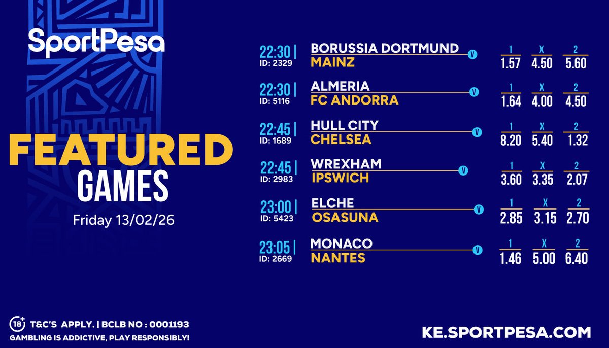 SportPesa's tweet photo. Friday treats 💥Action leo ni moto moto🔥
Tuliagree hakuna kungoja full time for congratulations, ikiiivana tu, tunalipa instantly!
Kazi kwako! 📲 https://t.co/R3rvnKMKok | #SPBeatTheOdds https://t.co/qCDeFn3FiA