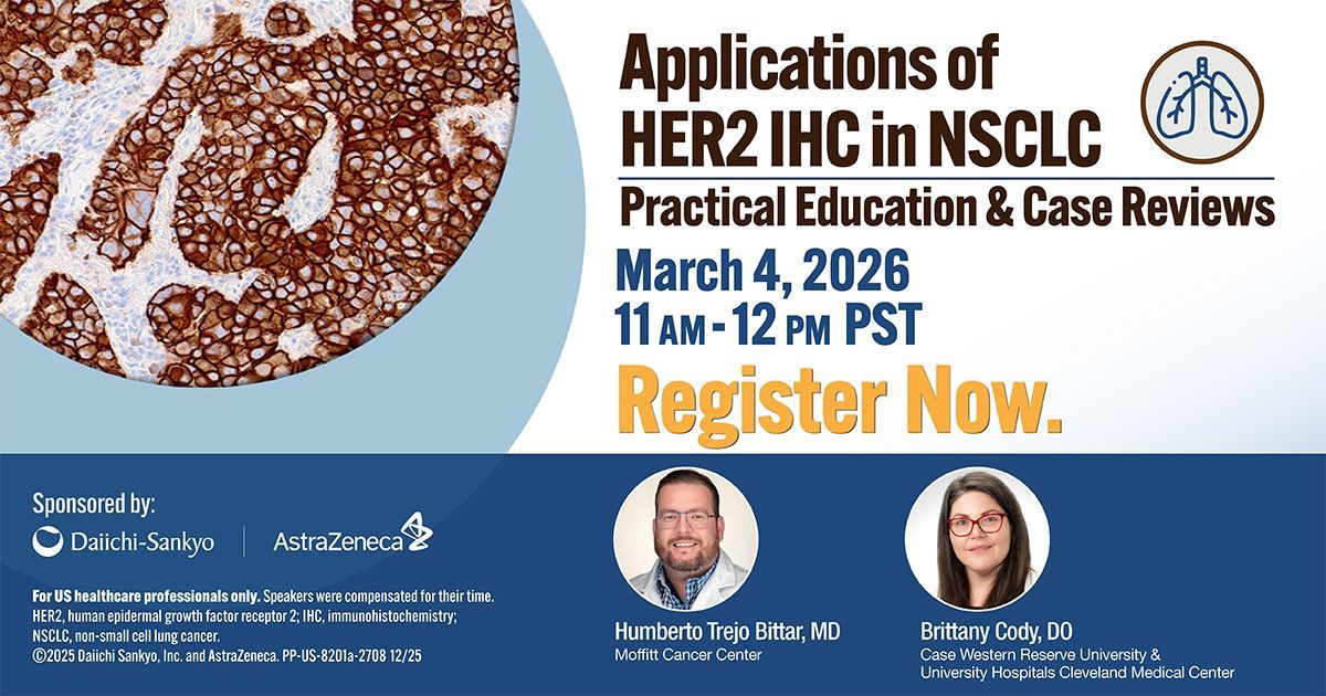 TheUSCAP's tweet image. Applications of HER2 IHC in NSCLC: Practical Education&amp;amp; Case Reviews 
Complimentary registration ⬇️ buff.ly/ELUPNtc