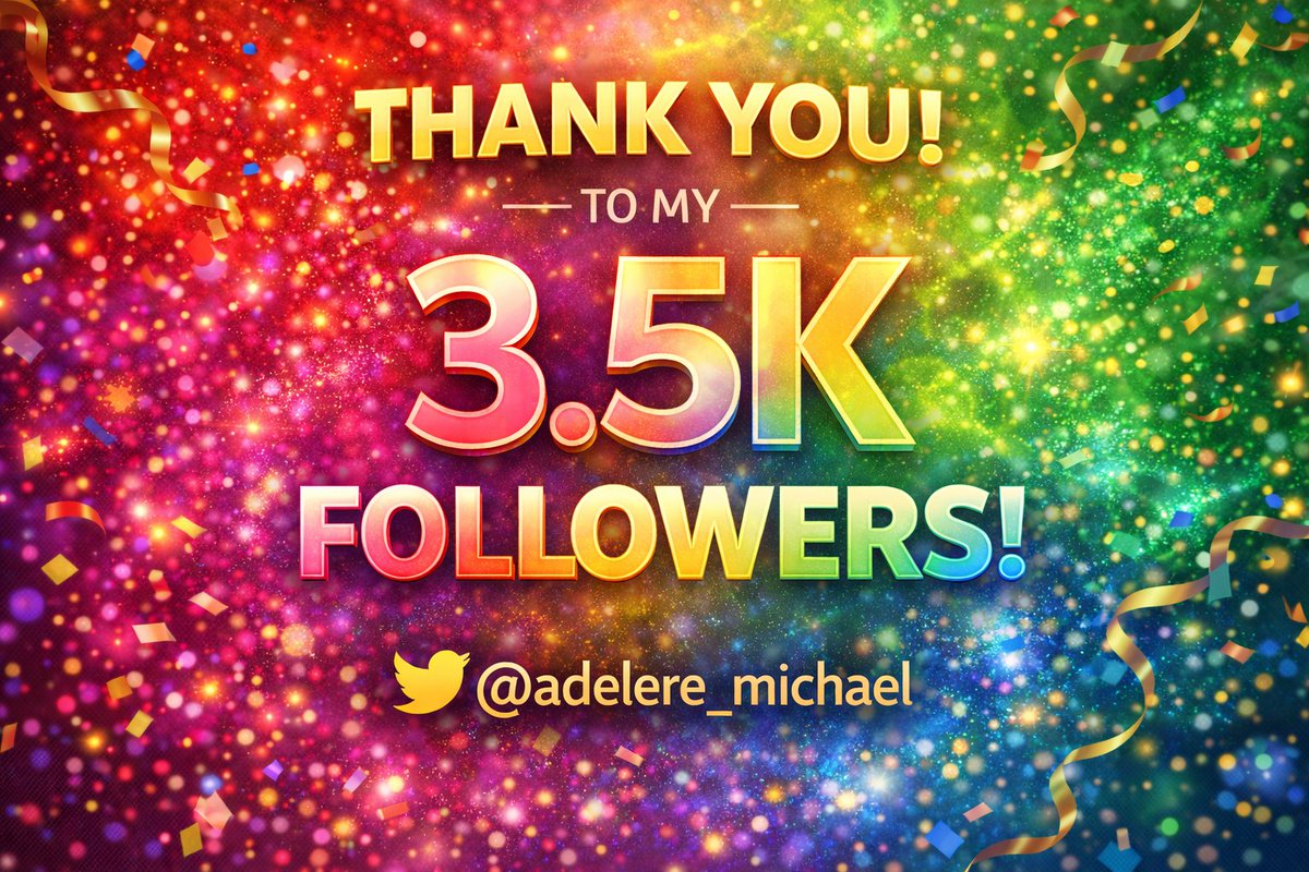 3.5K strong! 🎉🔥

I’m truly grateful for every follow, every repost, every thoughtful comment. Your support means everything. We keep growing, we keep building — together. 🚀

To celebrate this milestone, <a href="/AdenipekunAyod1/">ADERONKE 🌺🌺🌺</a>  will send   20 random people that reweet, comment your