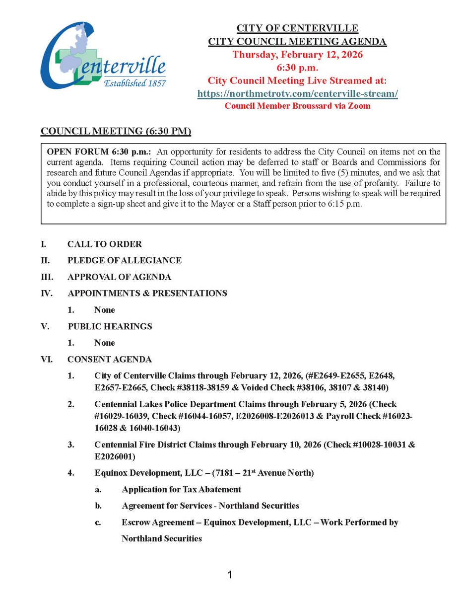 City of Centerville tweet media