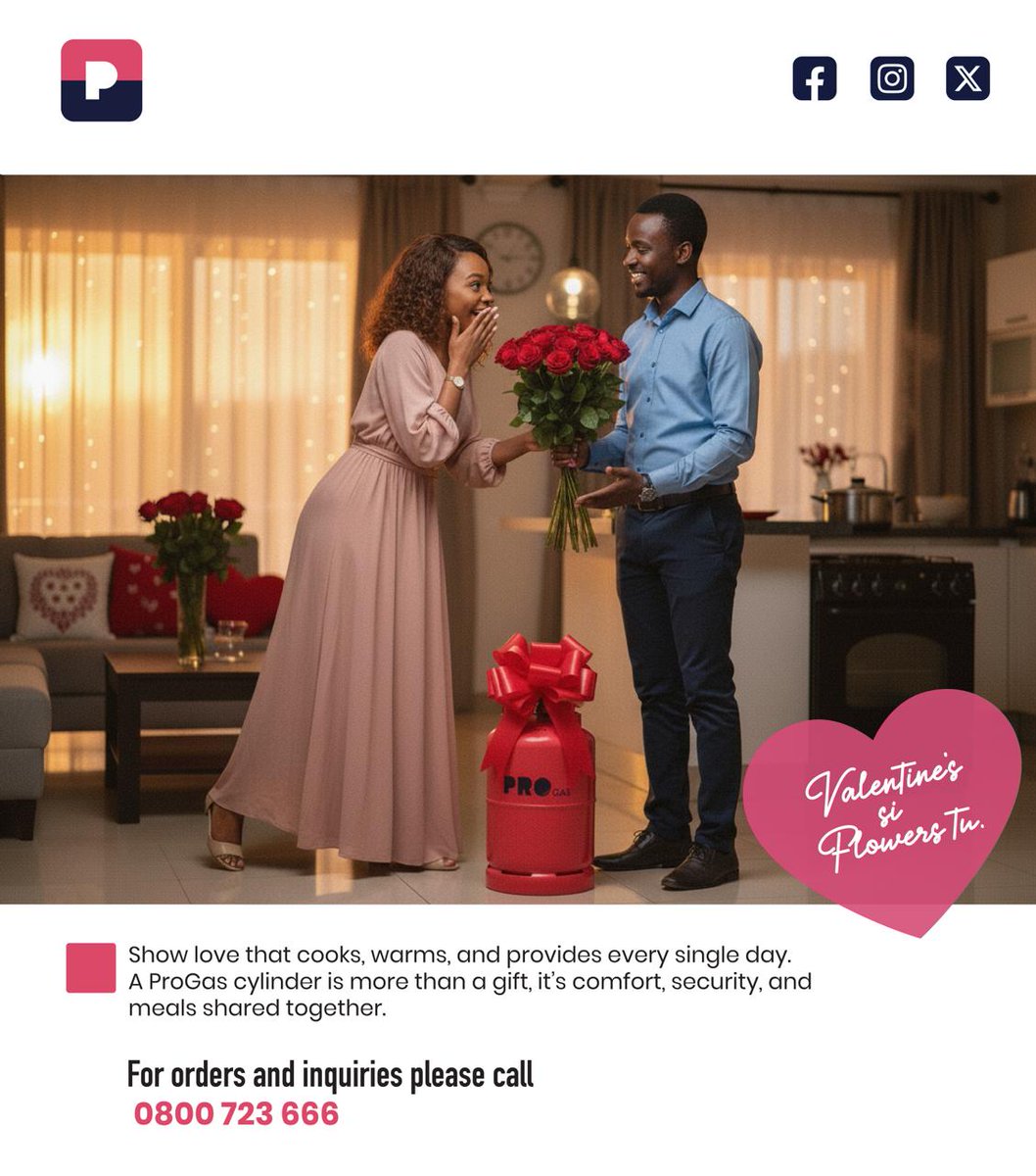 Be honest…
Unaweza gift mtu wako PROGAS for Valentine’s? 
#ValentinesDay2026 #Valentines #Progas