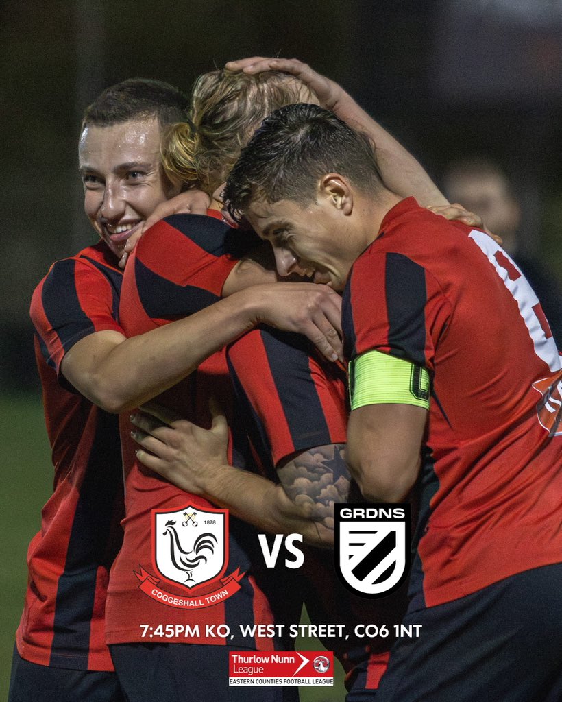 CoggeshallTown's tweet photo. 💡 We are back under the lights this Friday as we look to make it 8 games unbeaten

🆚 @LymoreGardensFC 
📅 Friday 13th Feb
⚽️ Kick-Off: 7:45pm
📍 West Street, CO6 1NT
🎟️ Adults £8 | (65+) £5 | U16s £2

Get down to West Street for your Friday night football fix under the lights. https://t.co/4qYxpiXePp