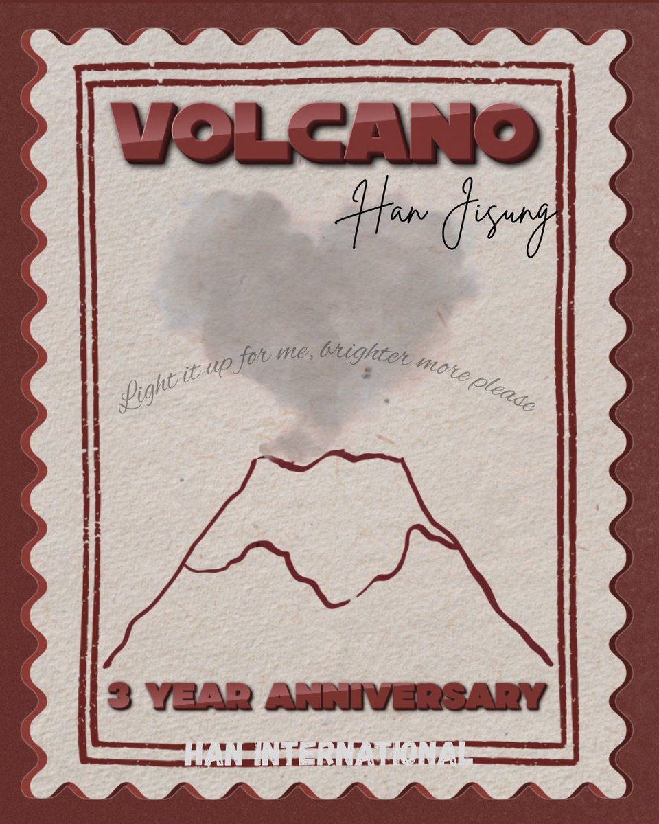 HAPPY VOLCANO DAY!!!

I can’t believe this masterpiece is turning 3 already! It’s such a beautiful song that reminds us of love that isnt all sunshines and rainbows, but rather a beautiful relationship that stays strong even when one is hurting. We hope that Han continues to