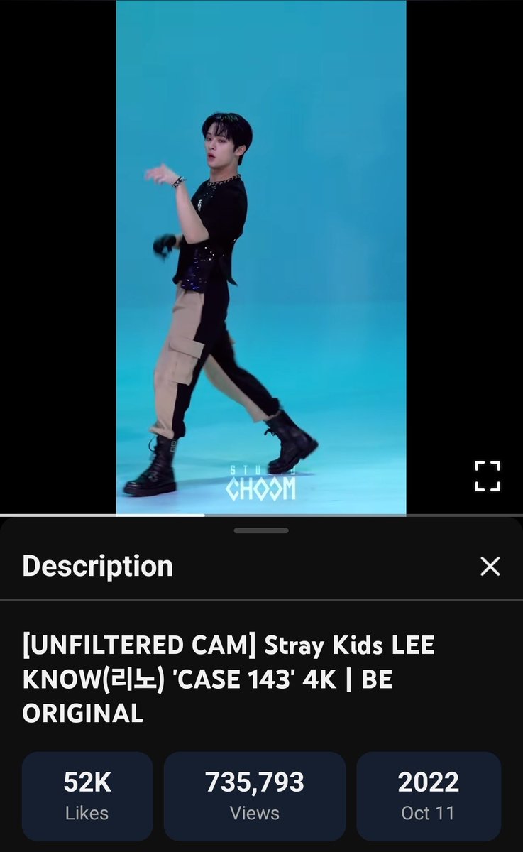 leeknowstation's tweet image. 📈 | #Leeknow FANCAM Focus - CASE143 (Studio Choom)

🏆GOAL: 1 million views
🎯 TARGET: 800K views
➖️ GAP: 64K

ELs:
⏩️ lkfancam.weebly.com/case-143-studi…
PLAYLIST:
▶️ youtube.com/playlist?list=…