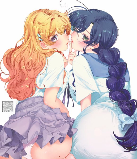 #女の子二人のイラストを貼る 