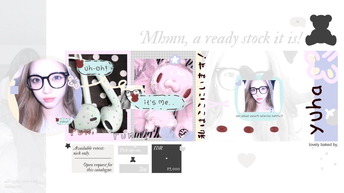knock-knock, kitten? 
pick-up-mi.  ꒰ྀི⸝⸝ɞ̴̶̷ ·̫ ‹⸝⸝꒱  / #zonauang

ready stock layout yuha h2h. avail payment through qris, boleh langsung chat tele aku saja, t.me/peannute. she’s waiting for her new mama. ❤︎