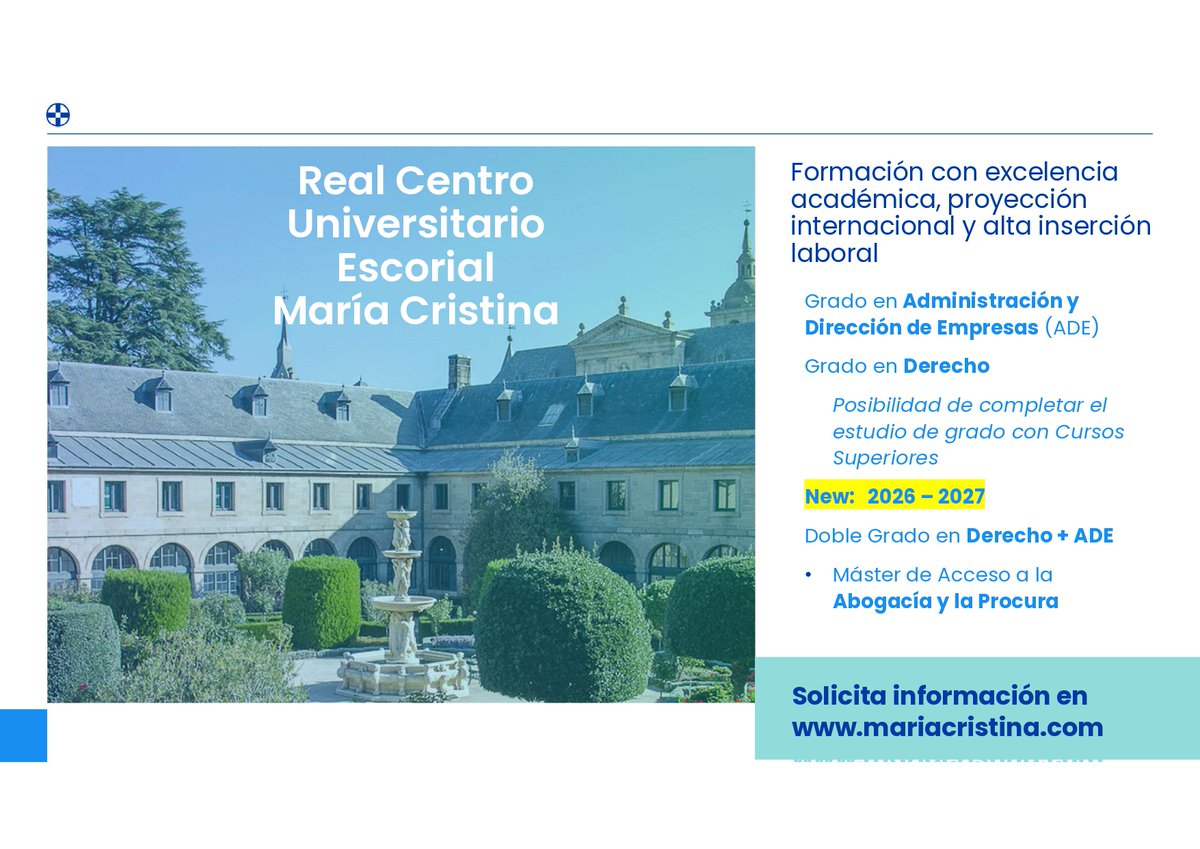 Real Centro Universitario Escorial María Cristina tweet media