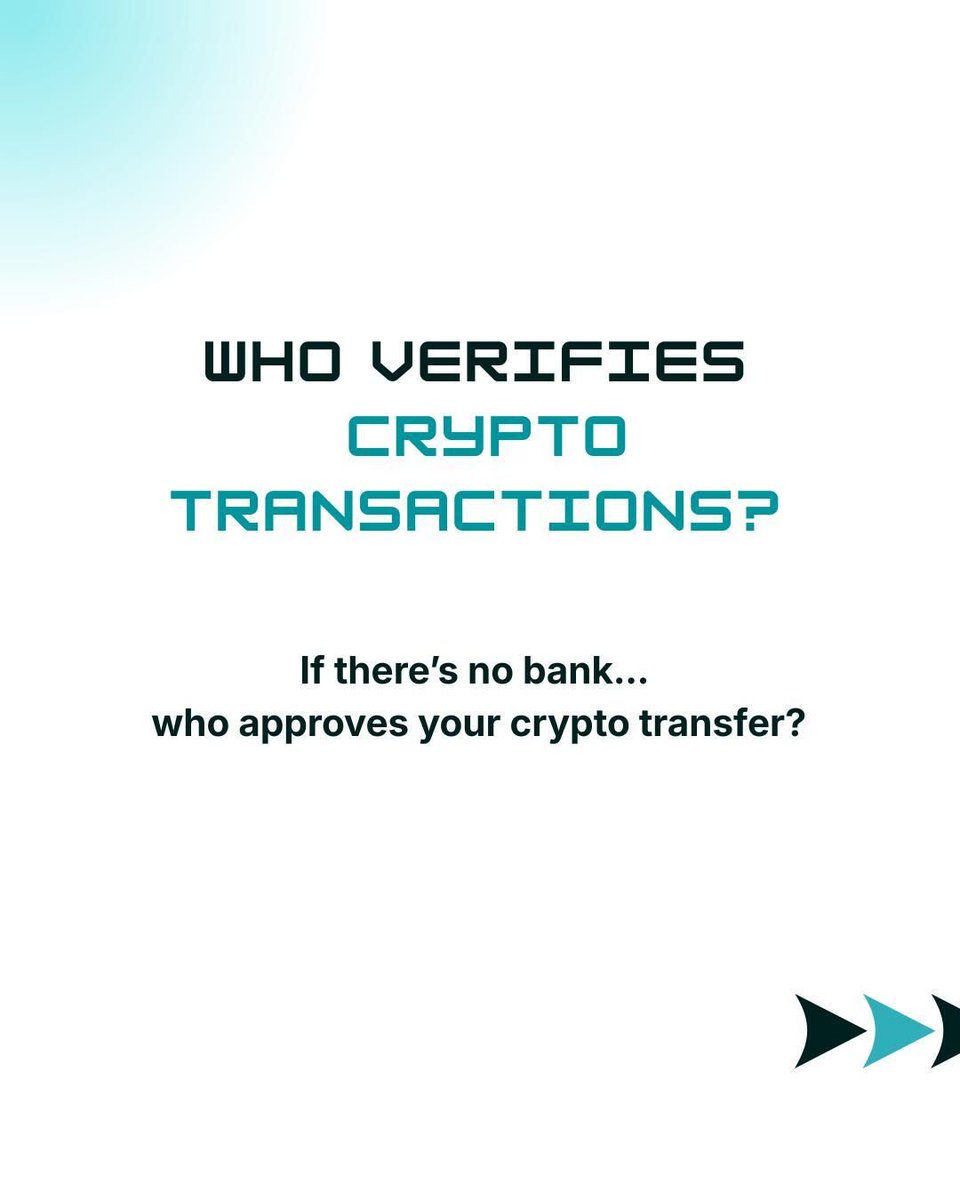 nirvista's tweet photo. Crypto doesn’t need a central authority — it runs on code and consensus.

If there’s no bank, who verifies your crypto transactions? 🤔
In the world of blockchain, there’s no central authority. Instead, miners and validators across the globe verify transactions using cryptography and consensus mechanisms. They check signatures, balances, and ensure the same crypto isn’t spent twice. 
Once validated, the transaction is added to a secure, transparent block.
Thousands of computers. One shared rulebook. Zero intermediaries.
That’s the power of decentralization — trust built through code, not control. 🔐🌍

 #Nirvista #BlockchainTechnology #Cryptocurrency #Decentralization #CryptoEducation #Web3 #DigitalFinance #Bitcoin #Ethereum #Fintech