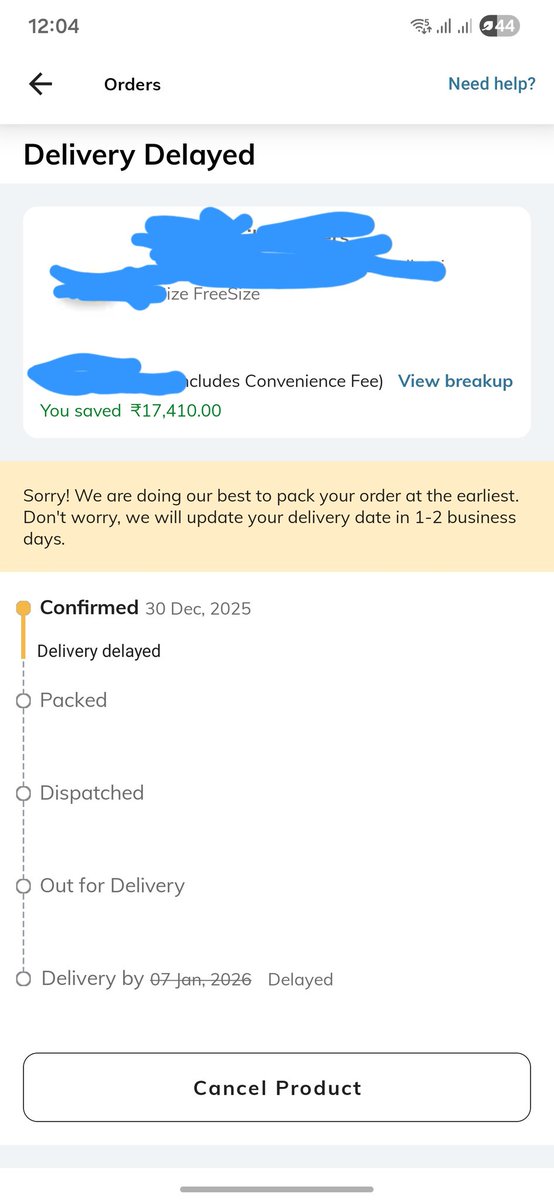 tarunbatra23's tweet photo. @AJIOLife @AjioCares What kind of service is this? Order placed on 30 Dec 2025 and still pending! Customer care is not helping either. Extremely disappointed. Resolve this ASAP. #Fraud_Ajio #No_Support @myntra is far better then #Ajio. https://t.co/f3l6nRoW9V