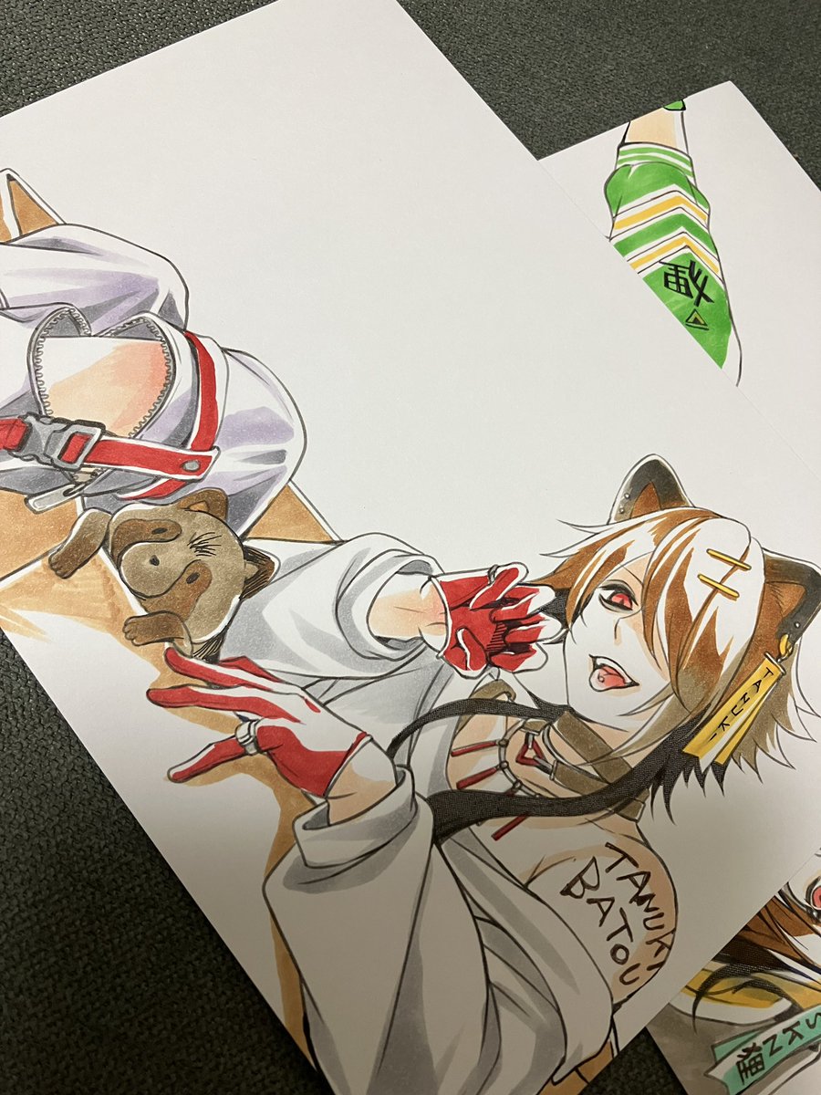 今月の御朱印絵がら猫だったから書置きは狸でも許される筈…
という趣味の書置き御朱印