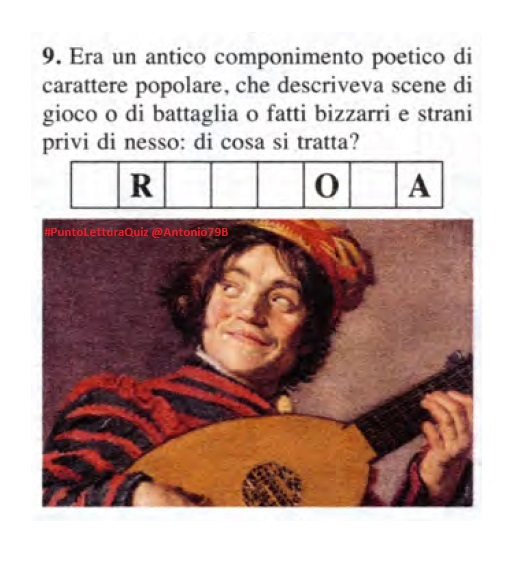 #PuntoLetturaQuiz di oggi #13febbraio.

Quale sarà la soluzione? Giocate con noi!

(da Enigmistica Mia, anno 2021).