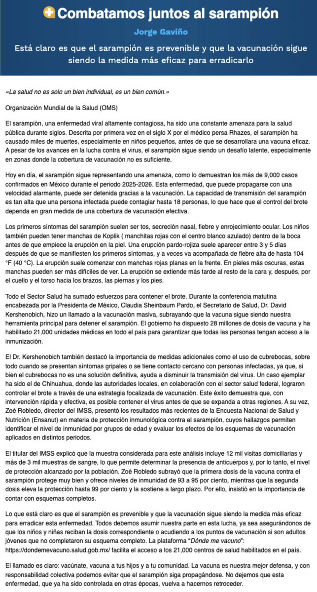 Combatamos juntos al sarampión <a href="/El_Universal_Mx/">El Universal</a> 

eluniversal.com.mx/opinion/jorge-…