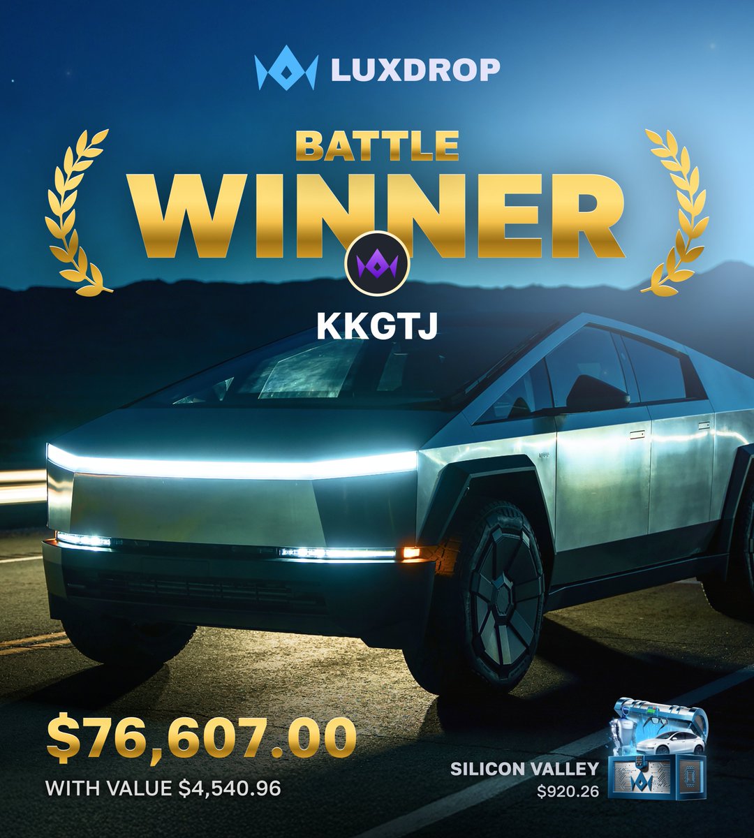 Another insane win by this user - $4,540 turned into $76,607 on Crazy Mode, Bot 16 juiced up the pot by pulling a $138,000 Cybertruck

Like + RT for $50