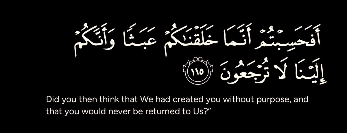 Imagine asking yourself the question what’s the point of this life? and finding Allah answering your doubts with the most rhetorical question …