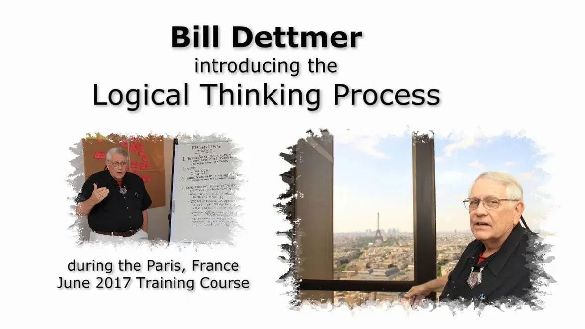 PMarris's tweet photo. Bill Dettmer explains the concept of the Logical Thinking Process (Theory Of Constraints) at the beginning of the 6-day training course in Paris in June 2017. 7 min video
https://t.co/mVzcmYUwYM 
#theoryofconstraints #goldratt #LogicalThinkingProcess #LTP #BillDettmer https://t.co/77YimD0B9e