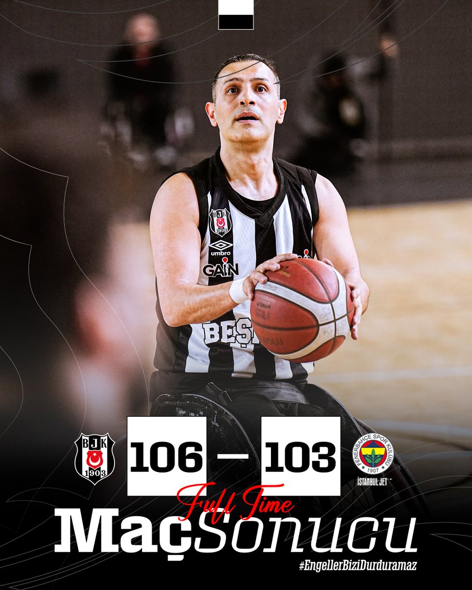 DERBİDE SON SANİYE ÜÇLÜĞÜYLE GALİBİYET BİZİM!💪

Beşiktaş 106-103 Fenerbahçe İstanbul Jet

#EngellerBiziDurduramaz 🦅