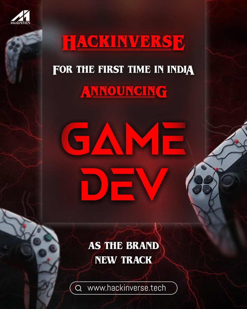 HackInverse_in's tweet photo. Big announcement.

For the first time in East India, HackInverse introduces the Game Development Track ⚡
New arena. New builds. New worlds.

#Magistics #HackInverse #StrangerThingsHackathon https://t.co/IqRgTd9G4Q
