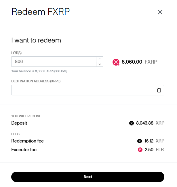 kog45511's tweet photo. @FlareNetworks @Hex_Trust I received 20 XRP in interest for three weeks with FXRP, but converting FXRP to XRP costs 16 XRP. Is this correct? https://t.co/ES0u8SxAIM