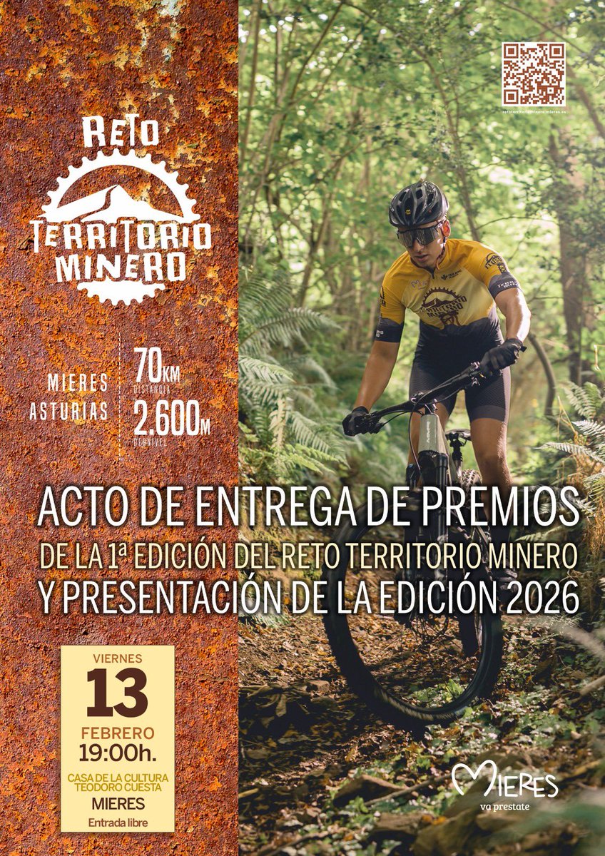la promoción de Mieres como destino emergente, en este caso en el ámbito del turismo deportivo y de naturaleza. Os esperamos, mañana, a las 19 horas, en la Casa de Cultura.