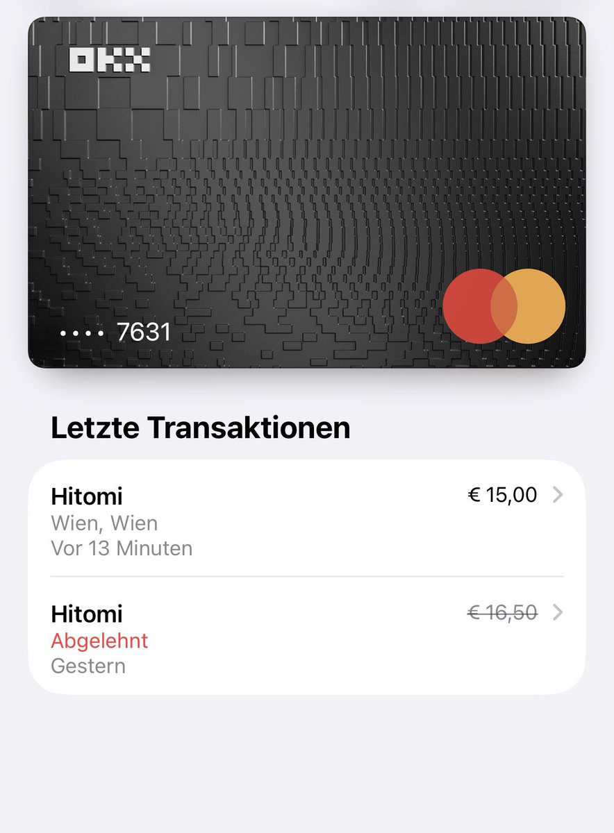 stackinxbt's tweet image. Lunch paid with me new okx card!  #PaidWithCrypto