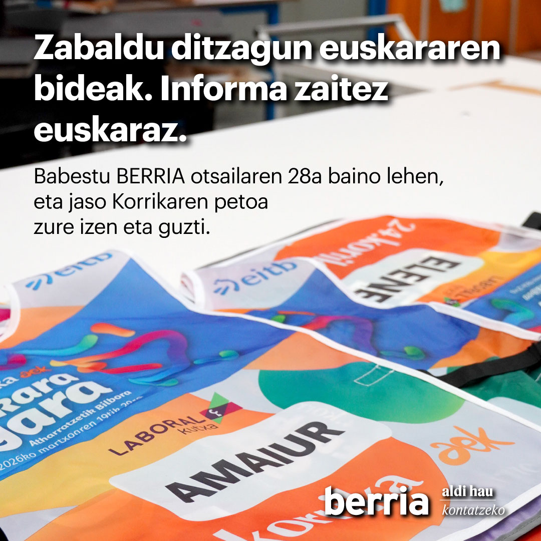 Ziur prest zaudetela Korrikaren hamar egunak euskararen aldeko aldarriz betetzeko, baita gu ere! Ekinez zabaltzen dira euskararen bideak, pausoz pauso egunero komunitatea piztuz. Euskalduna bazara, informa zaitez euskaraz, eta jarraitu dezagun #Korrika! 🏃‍♀️🏃🏃‍♂️