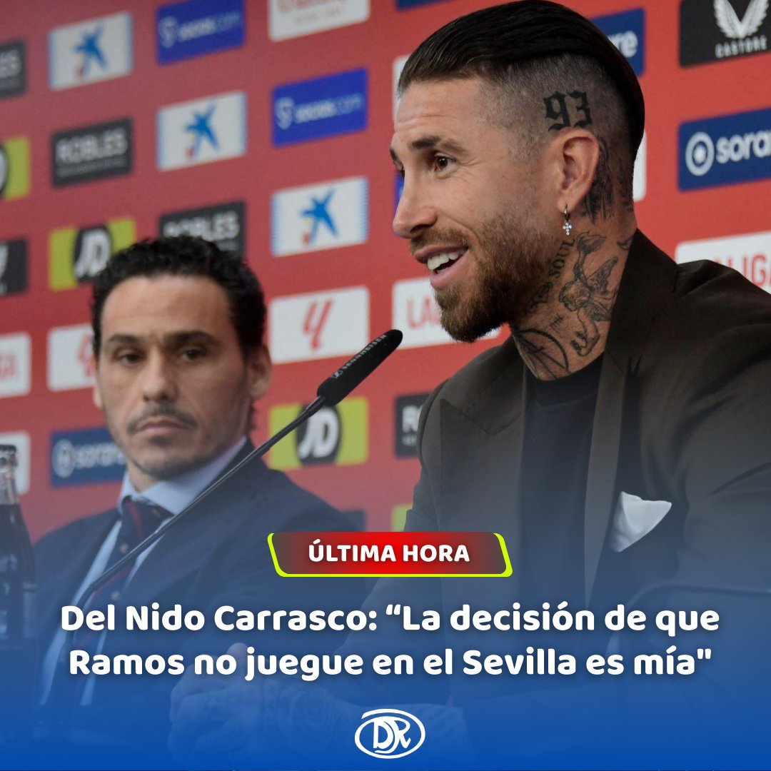 derebotee's tweet photo. Presidente del Sevilla : "Era incompatible que se pudiera convertir en dueño del Sevilla y que estuviera jugando en el Sevilla. Se podía dar la circunstancia de que el dueño del Sevilla estuviera entrenado por Almeyda"

¿Hizo bien Del Nido en no fichar a Ramos? https://t.co/BiRxdW4U7s