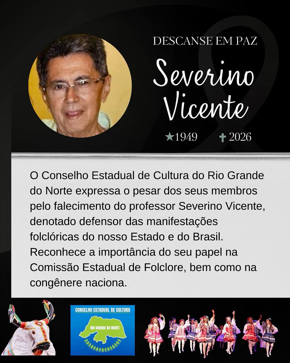 Entidades da cultura exaltam legado de Severino Vicente no folclore potiguar
shorturl.pt/DQst6R