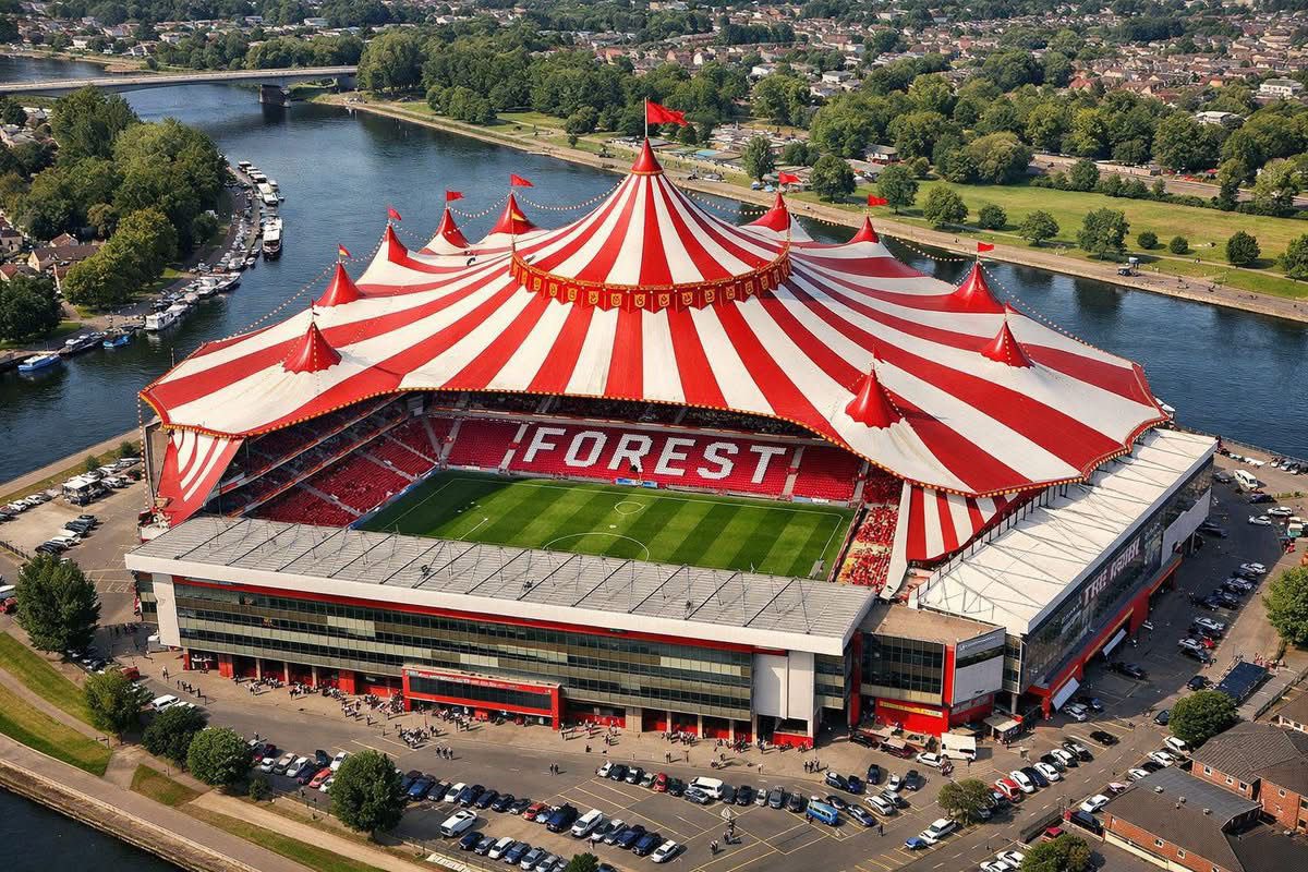 The Notts Forest stadium rebuild is coming along nicely 🤡🤣 #dcfc