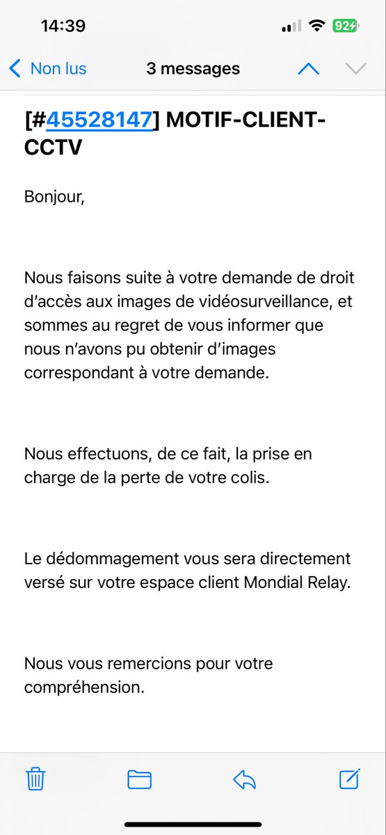 tribunal_ce's tweet photo. Mon colis a été volé au centre de tri De Trappes par un chauffeur au locker en disant locker vide, on m’a dit de demander l’accès aux caméras mais comme de par hasard rien #mondialrelay #colis #locker https://t.co/P9gYj7VopQ