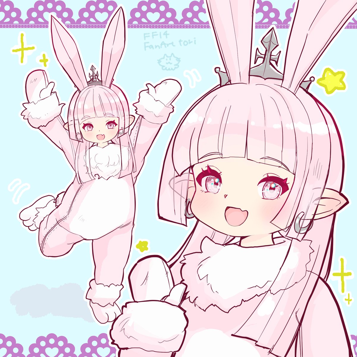 今日は着ぐるみのララちゃんを描きました⭐
アザラシみたいになるところもすきです！