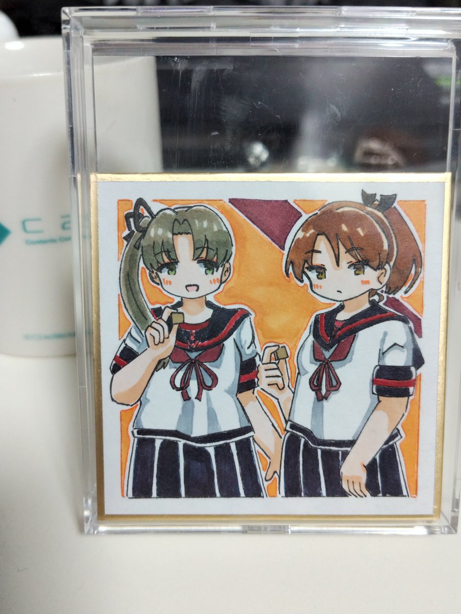 念願のミニこけ色紙が届きました！綾敷はいいぞ！ 実物で見ると、可愛