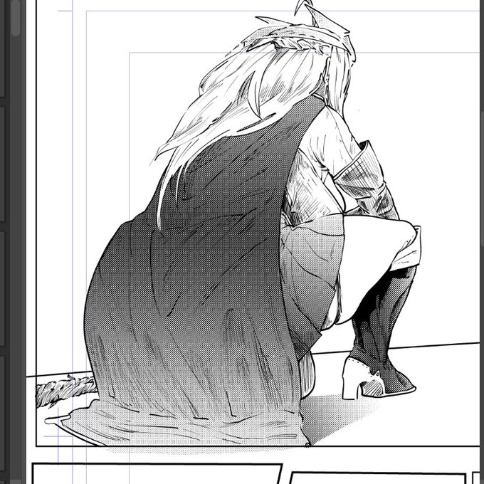 今描いてる同人誌の主人公のでかけつ 