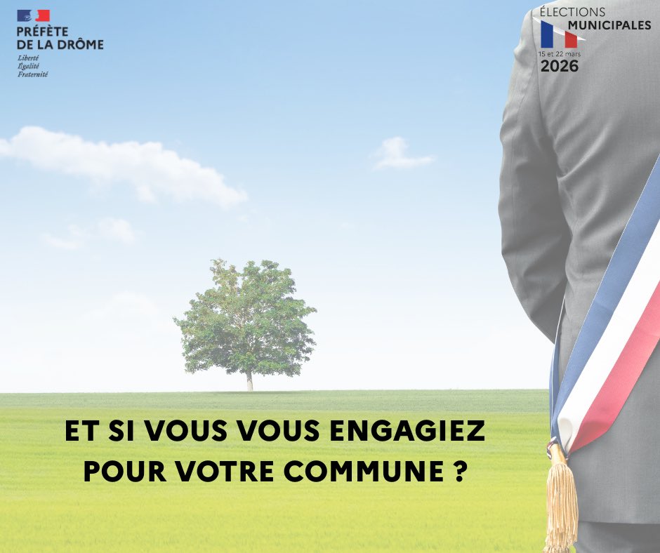 Image de Préfète de la Drôme - Et si vous vous engagiez pour votre commune ?
Les élections municipales et communautaires auront li