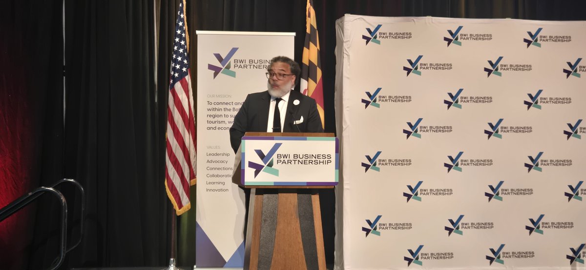 Maryland Department of Commerce Secretary Harry Coker asked the business community for expansion ideas at today's BWI Business Partnership Signature Breakfast. The event is being held at the BWI  Airport Hilton.