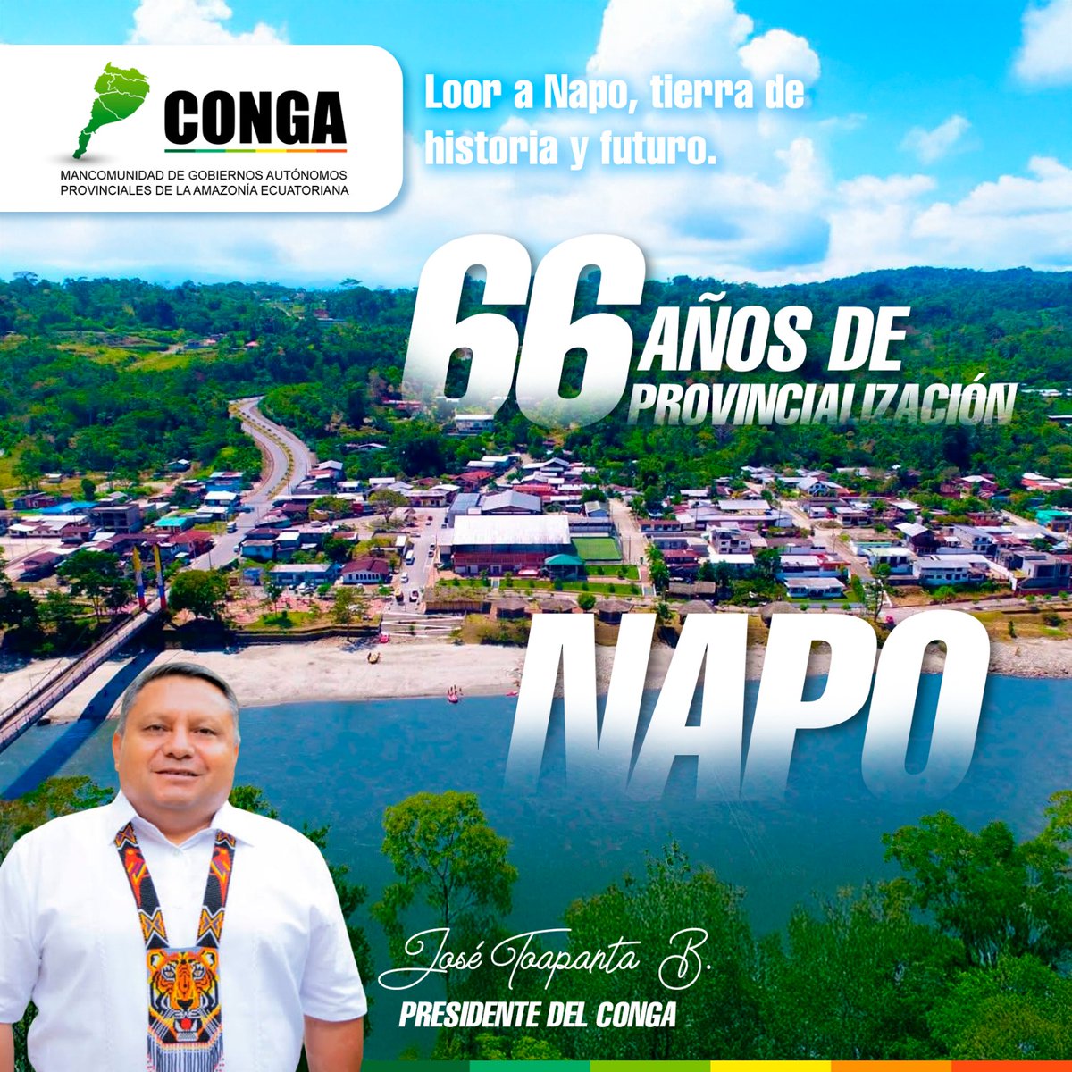 mconga_gob_ec's tweet photo. 🎉 66 AÑOS DE PROVINCIALIZACIÓN DE NAPO 🎉

🌿 Napo celebra 66 años de historia, identidad y orgullo amazónico.
💚 Tierra de gente trabajadora, culturas vivas y una biodiversidad que inspira al Ecuador. https://t.co/hBzymyr0r1