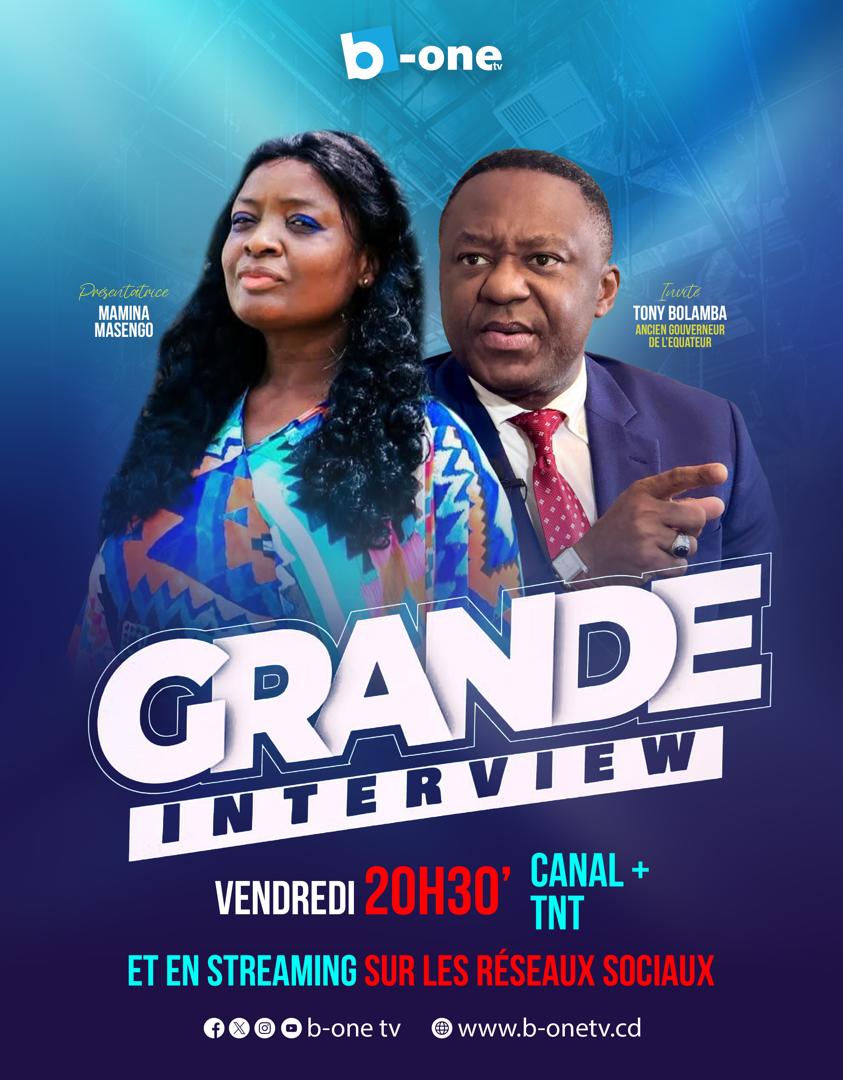 INTERVIEW...

Vendredi 13 Février 2026 à 20h30 de Kinshasa, je serais en entretien sur B-one avec Mme <a href="/MaminaMasengo/">Mamina Masengo Kasongo</a> pour la Grande interview. 

A très bientôt !

M. Tony Cassius Bolamba 
Consultant/Lobbyiste 
Gouverneur honoraire 
Mobutiste convaincu
