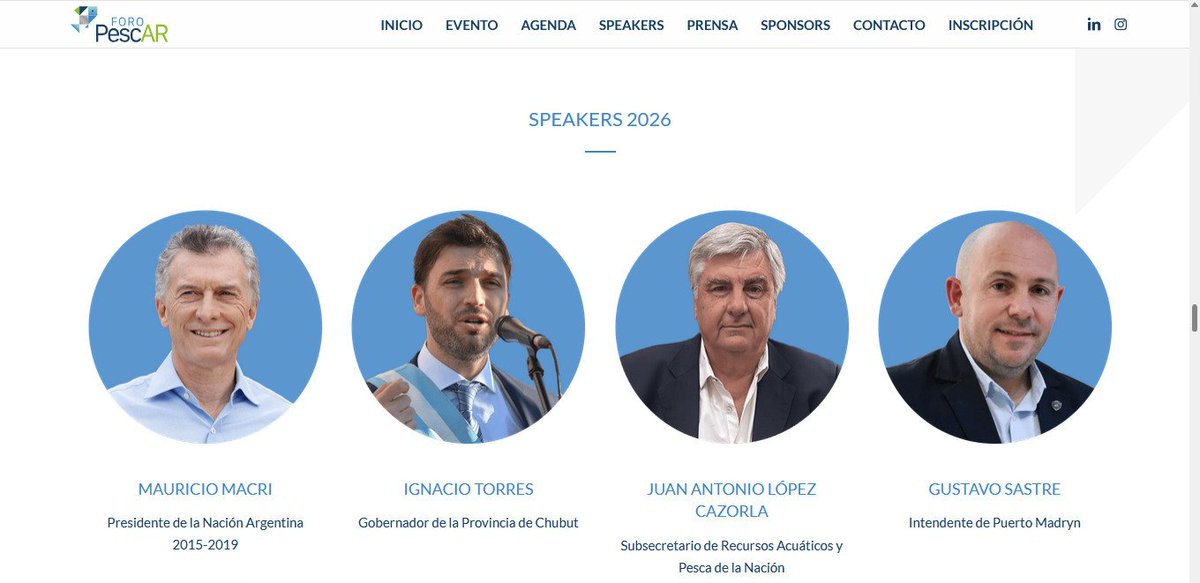 El Foro PescAR 2026, el principal espacio de debate estratégico de la industria pesquera argentina, confirmó la participación del Mauricio Macri como keynote speaker de su segunda edición, que se realizará el jueves 5 de marzo de 2026 en el Rayentray Hotel de Puerto Madryn.