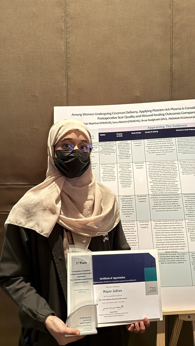 M7ivz's tweet photo. I'm so proud to share that my group and I won First Place at the 11th Evidence-Based Practice (EBP) at
JHAH ☝🏻☝🏻☝🏻 https://t.co/rkuwSxfm8p