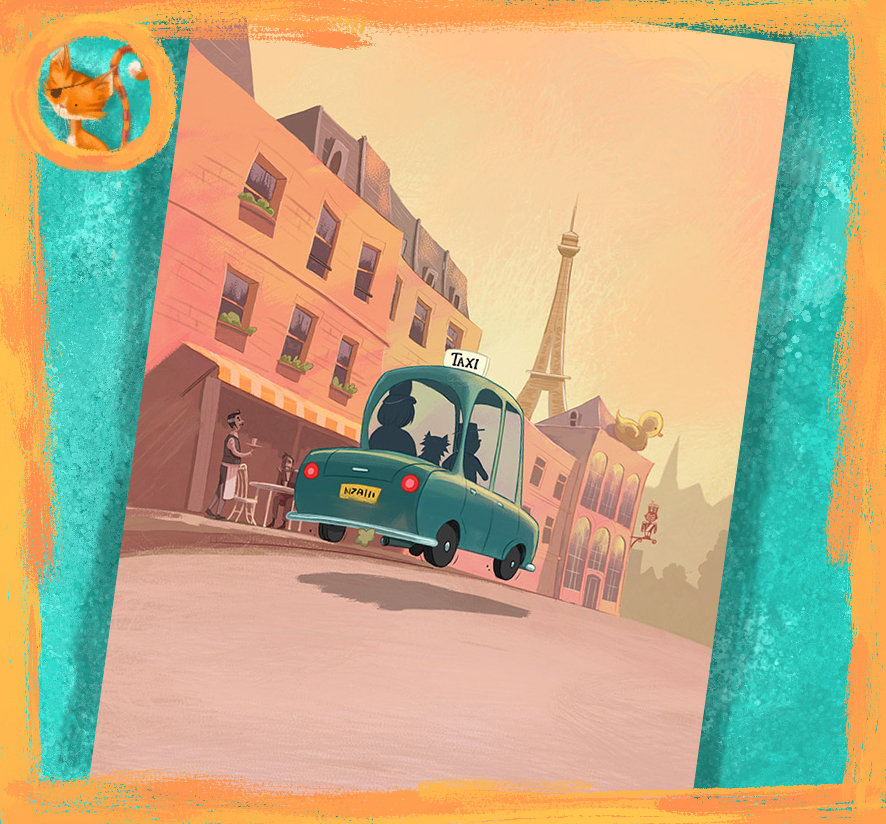 Brumbrum in Paris illustration for the Police Nan books. Great fun. #illustration #PoliceNan #art #creative #illustrator #childrenbooks #fun #storytelling catling-art.com