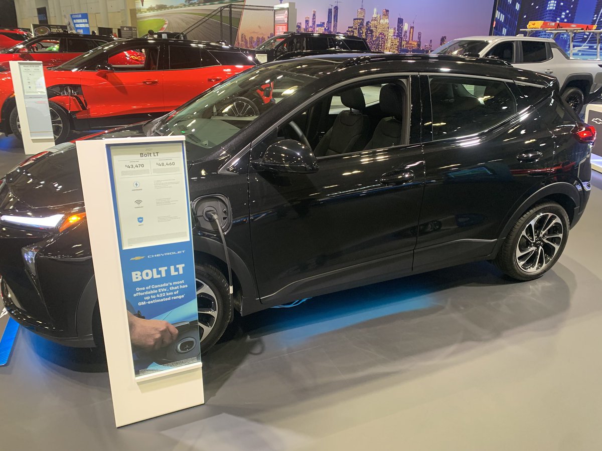 The new Chevrolet #BoltEV with #NACS charging port is here at #CIAS2026 Media Day in Toronto