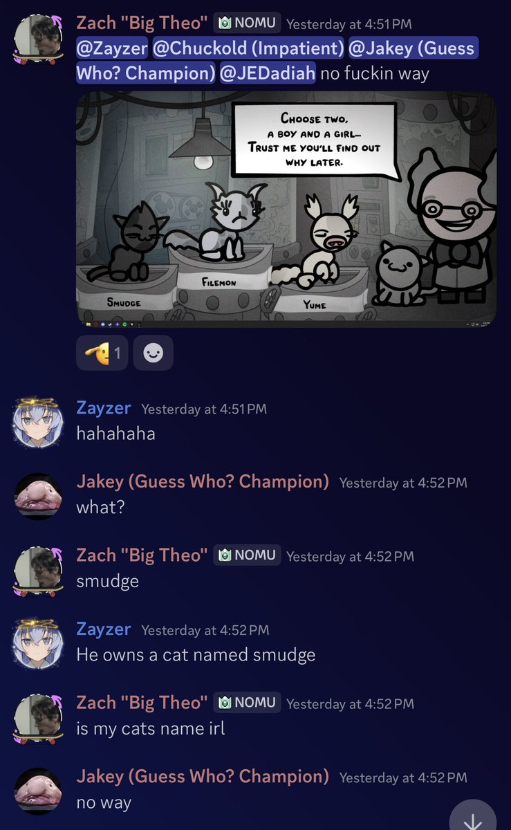 Zach18273's tweet photo. @edmundmcmillen so uh, was I supposed to get the name of my cat in my starters? https://t.co/9Lcdi11Uwf