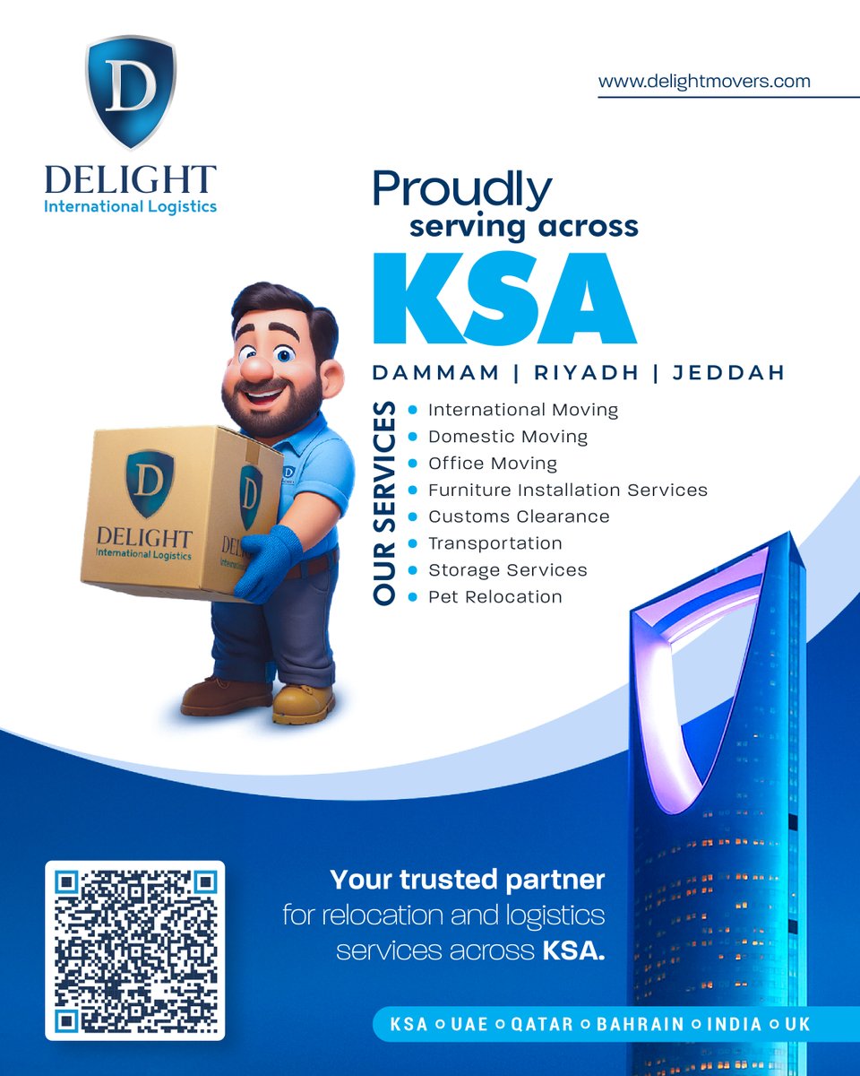 delight_movers's tweet image. Moving within KSA? 🇸🇦
Let Delight International Logistics handle your relocation stress-free 🚚📦
Safe packing, on-time delivery &amp;amp; flexible storage across Riyadh, Jeddah, Dammam &amp;amp; more.

🌐 delightmovers.com

#MovingInSaudi #RelocationKSA #ProfessionalMovers 🚚