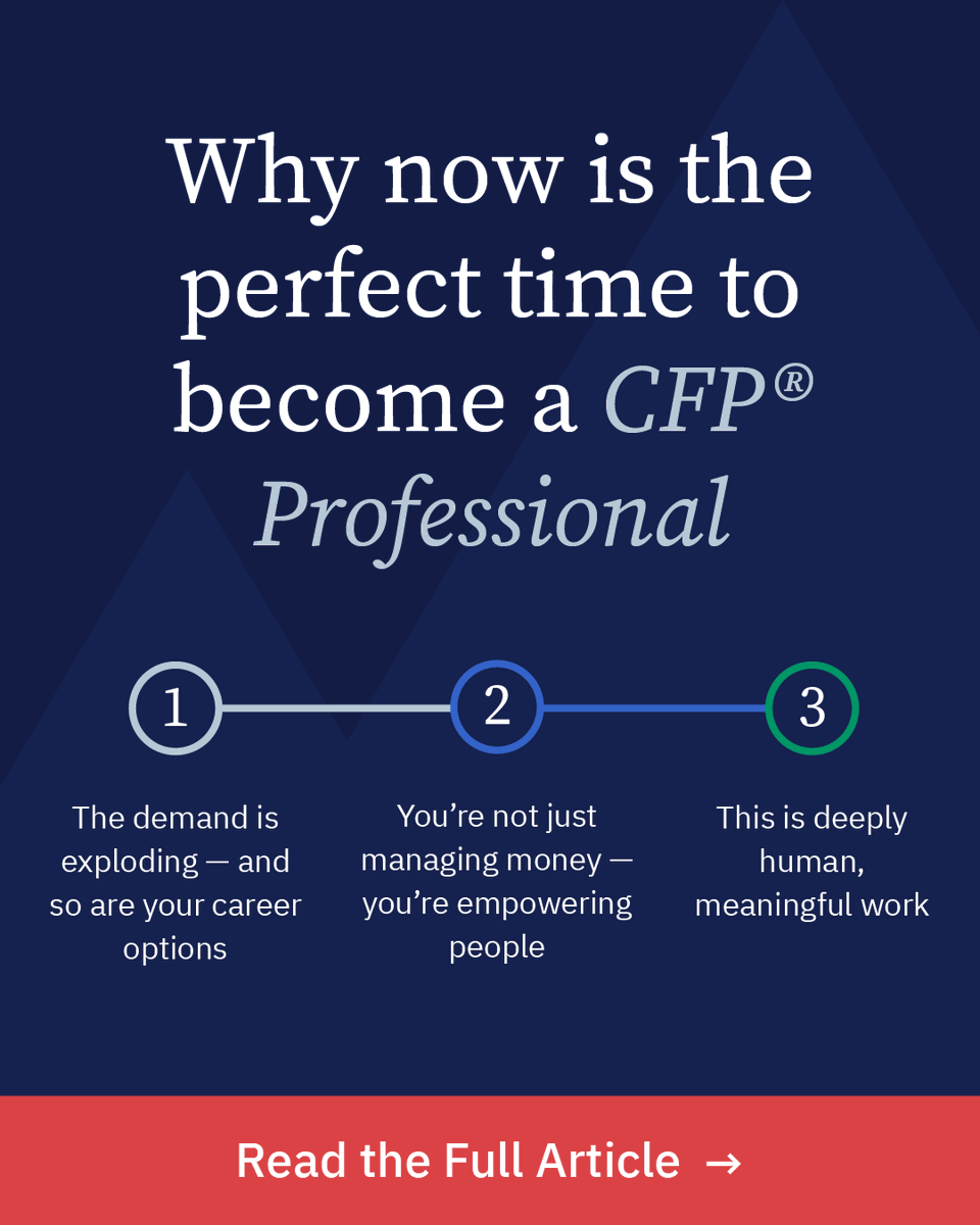 On the fence about becoming a CFP® professional?

Let this be your sign that now is the perfect time to take the leap: bit.ly/4c2vmlb