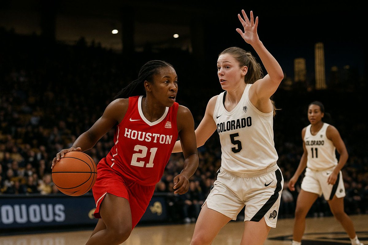 RealHoustonCom's tweet image. A fierce fourth-quarter rally brought Houston close, but the Coogs fell just short against Colorado. Energizing effort, tough finish. #GoCoogs #ForTheCity #HoustonCom #UHWomensBasketball houston.com
 houston.com/houston-womens…
